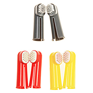 Nylon TPE Bristles PP Finger <b>Brushes</b> For <b>Pets</b> Soft Clean Manual Grooming Tools Various Colors - Product Image 1