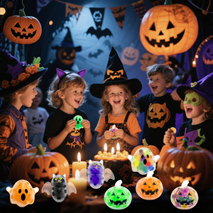 Hot Sale Halloween Colorful <b>Beads</b> Filling TPR Soft Stretch Squeeze Ball Toy Stress Relief Toy Birthday Gift Capsule Toy - Product Image 4