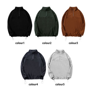 Sweat-shirt en molleton unisexe avec logo personnalisé, col carré, streetwear de haute qualité, imprimé polyester/coton - Product Image 4