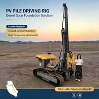 Foreuse hydraulique sur chenilles pour pieux solaires, engin de forage de pieux photovoltaïques, ponceuse de pieux à vis solaires, foreuse complète pour pieux solaires photovoltaïques