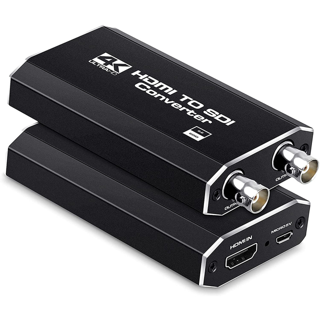 4K HDMI to SDI Converter Adapter One HDMI Input Two SDI Outputs Support SDI/HD-SDI/3G-SDI