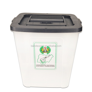 Large Foldable Clear Plastic Ballot <strong>Box</strong> / <strong>Suggestion</strong> <strong>Box</strong> with Lock Customizable Size Made in China for Nigeria - Product Image 1