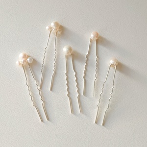 Ensemble de 5 épingles à cheveux de mariée faites à la main, perles baroques naturelles, accessoires pour cheveux pour <span class=keywords><strong>coiffure</strong></span> de mariage et accessoire photo - Product Image 4