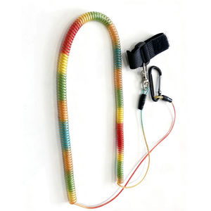 Accessoires de pêche : Lanière de sécurité rétractable en PU avec cordon en coton coloré, corde anti-perte à ressort pour équipement de pêche - Product Image 4