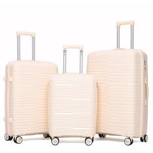 Valise de Voyage en Polypropylene Incassable 3pcs 20/24/28 Rouge