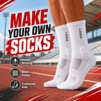 Chaussettes de sport personnalisées avec logo imprimé, chaussettes en coton doux avec coussinets pour la salle de sport, le jogging et les activités de plein air
