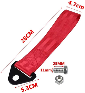 Sangle <span class=keywords><strong>de</strong></span> remorquage <span class=keywords><strong>de</strong></span> course rouge, sangle <span class=keywords><strong>de</strong></span> remorquage haute résistance, ensemble universel pour voitures, ceinture en nylon, corde <span class=keywords><strong>de</strong></span> <span class=keywords><strong>traction</strong></span>, crochets <span class=keywords><strong>de</strong></span> remorque - Product Image 6