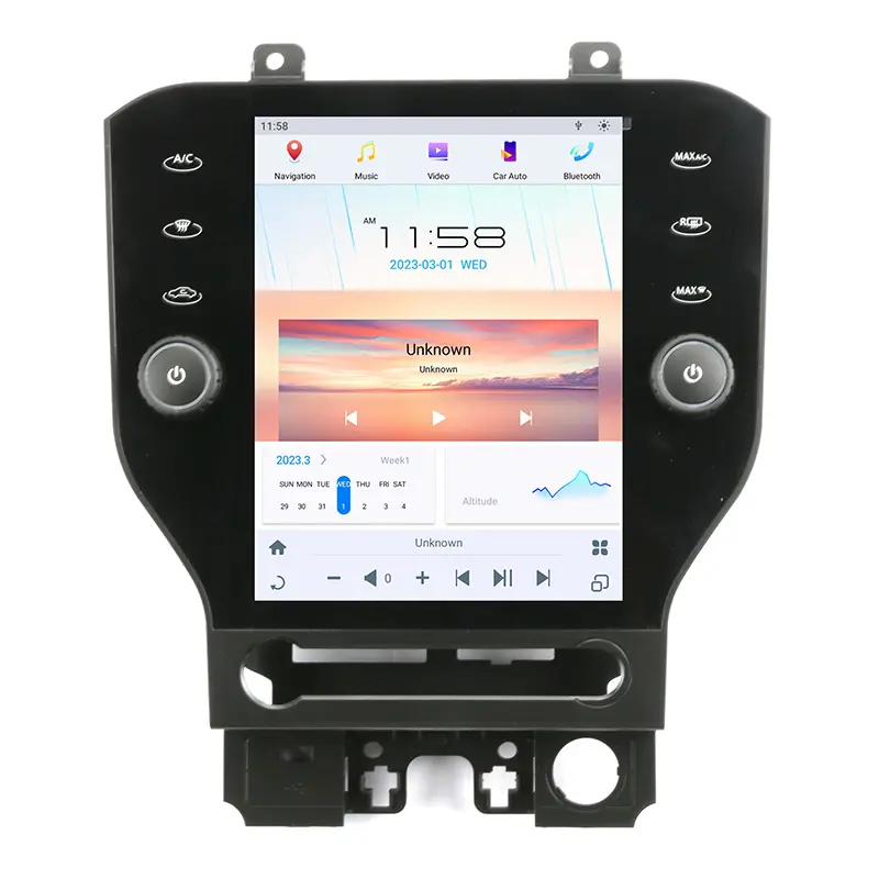 Navihua xe đa phương tiện Video Player Stereo đơn vị đứng đầu 10.5 "Tesla Android Màn hình đài phát thanh Màn hình thẳng đứng cho Ford Mustang 2015 2020