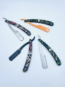 <span class=keywords><strong>Rasoir</strong></span> manuel professionnel en acier inoxydable avec support de <span class=keywords><strong>rasoir</strong></span> design tête de mort pour barbier – Vente en gros usine - Product Image 2