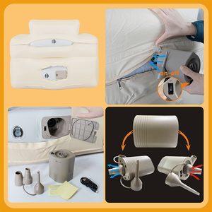 Divano Gonfiabile Portatile Moderno a Due Posti con Pompa Elettrica Integrata, Sedia Pieghevole per Soggiorno, Campeggio e Spiaggia - Product Image 5