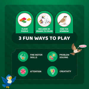 Toysaga Trouvez les oiseaux : Jeu de puzzle éducatif en carton pour enfants, 30 pièces, jouet d'apprentissage - Product Image 4