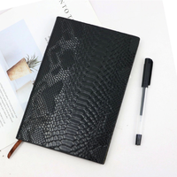 Ensemble de Carnet de Notes en Cuir Vegan Personnalisé A5 avec Couverture Gaufrée Crocodile Cadeau d'Entreprise de Luxe pour Bureau Exécutif