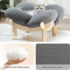 Cama para Gatos con Marco de Madera, Muebles Modernos y Minimalistas para Gatos, Sofá Cama Elegante para Mascotas, Cama para Gatos de Madera Resistente - Product Image 4