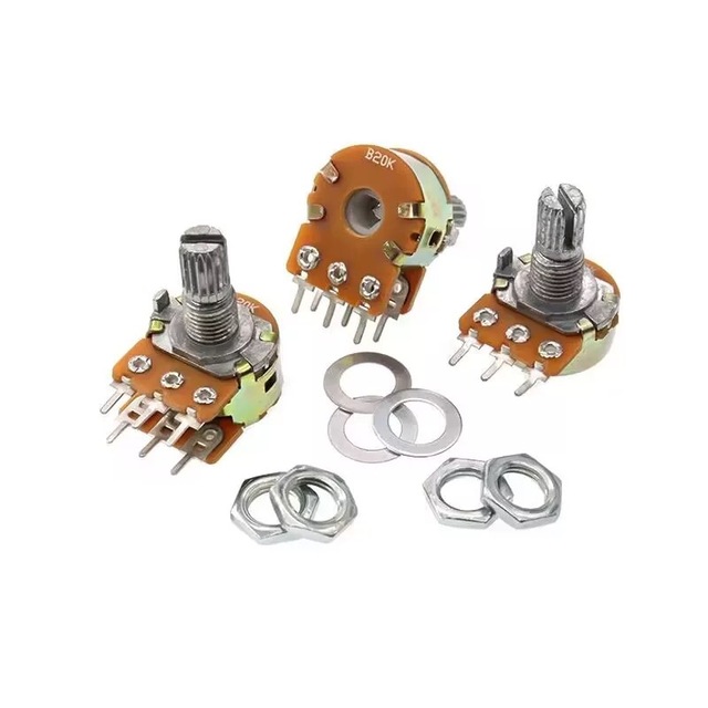 WH148 Potentiometer Single Double 15MM Speed Control Potentiometer 1K5K10K20K50K100K250K 3-pin/6-pin