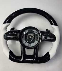 <span class=keywords><strong>Volante</strong></span> de fibra de carbono forjado y cuero para <span class=keywords><strong>Mercedes</strong></span>-Benz <span class=keywords><strong>AMG</strong></span> A45 C63 S63 Clase E CLA <span class=keywords><strong>CLK</strong></span> GLC Clase G W204 W222 - Product Image 4
