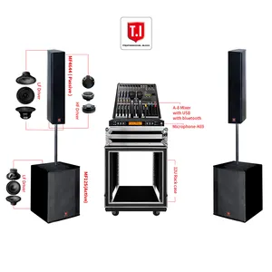 La Chine fabrique un ensemble de haut-parleurs de gamme complète de colonne passive unique de 6.5 pouces avec microphone de mélangeur d'amplificateur