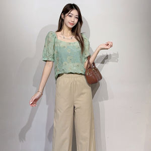 Blusa <span class=keywords><strong>de</strong></span> gasa bordada ligera y transpirable <span class=keywords><strong>de</strong></span> alta calidad para Mujer | Venta al por mayor y personalizable - Product Image 5