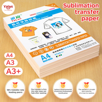 Papier de sublimation pour impression jet d'encre A3 A4 100 g/m² 125 g/m², papier transfert thermique, dos rose, séchage rapide, feuilles de papier de sublimation
