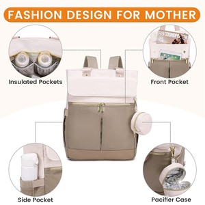 <span class=keywords><strong>Sac</strong></span> à dos à <span class=keywords><strong>langer</strong></span> imperméable et tendance avec matelas à <span class=keywords><strong>langer</strong></span> et étui pour sucettes pour les voyages des mamans et des papas - Product Image 2