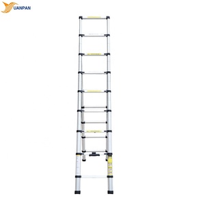 <span class=keywords><strong>Escalera</strong></span> Telescópica de Acero Inoxidable de Doble Cara de 4+5 Peldaños con Barandilla - Product Image 5