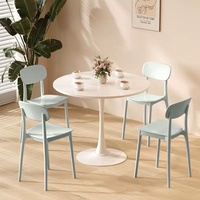 Table de négociation ronde en promotion, table à manger circulaire, table à thé et chaises, ensemble table et chaises pour café, table à manger