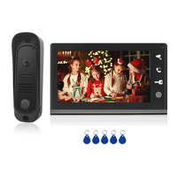 Téléphone de porte vidéo étanche analogique à quatre fils populaire 7 pouces maison interphone sonnette IC contrôle d'accès accessoire transfrontalier
