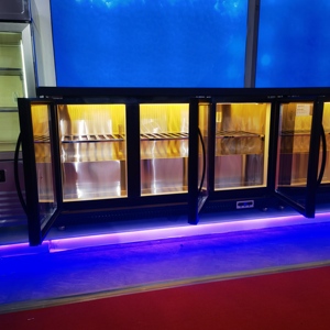 Mini-réfrigérateur de bar commercial de 1,8 m, de qualité supérieure, quatre portes, pour boissons et bières, style rétro, vente en gros - Product Image 3