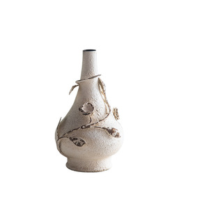 French Country Metal <b>Vases</b> Handmade Mosaic Design For Entryway Table Decorations - Product Image 2