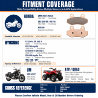 Plaquettes de frein moto frittées FA86 – Nouvelles plaquettes de disque avant pour CMX 250 Rebel, Hyosung GT 250, GV 250, Aquila ATV