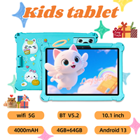 Tablettes Enfants 10.1 Pouces avec Carte SIM Android 13 Octa Core Batterie 4000 mAh IPS 1280x800 Processeur MTK Cadeau Black Friday