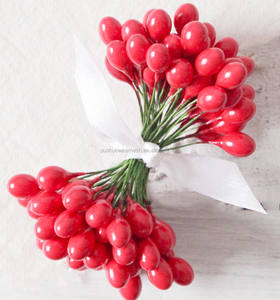 Mini hojas artificiales para tallo de frutas, tallo de Beras, <span class=keywords><strong>espuma</strong></span>, estambres de flores - Product Image 6