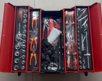 85 piezas Caja de Herramientas multicompartimento kits de herramientas de mano para coches motocicletas y reparación de bicicletas