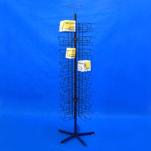 Cửa hàng tạp hóa lịch thi đấu Dây Khung chủ điện thoại di động miễn phí đứng hiển thị 32 Túi quay vòng khăn ăn expositor Rack với Top SIGN - Product Image 4