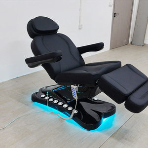 Cama de Spa Facial Médica de Alta Calidad en Oro Rosa, Muebles de Salón de Belleza, Cama de Terapia de Belleza Eléctrica Reclinable de 3 Motores - Product Image 1
