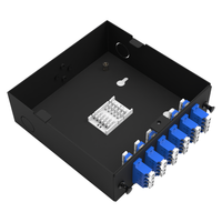 Industrielle 35mm DIN-150 Schiene 24-adrige FTTH 4-Port optische Kabel klemmen box Mini ODF SC FTTX ODB Box Glasfaser 1 Jahr