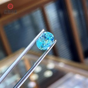 Joyería Qinglong, Zafiro Cultivado en Laboratorio, Corte Ovalado, Corte Asscher, Corte <span class=keywords><strong>Rose</strong></span>, 5x7mm 6x8mm, Azul Paraíba, Gemas Sueltas al por Mayor - Product Image 3