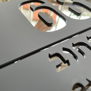 Panneau de maison moderne personnalisé en acrylique, découpé au Laser, numéro de miroir, nom de la rue, <span class=keywords><strong>Plaque</strong></span> d'adresse arabe - Product Image 2