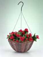 Pot suspendu tressé multicolore torsadé, crochet métallique, doublure en plastique imperméable, panier à fleurs suspendu d'intérieur