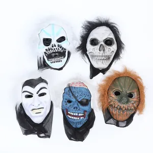 可怕和险恶的万圣节小丑面具服装角色扮演道具，成人乳胶小丑面具，恐怖，魔鬼