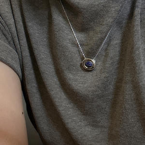 S925 plata esterlina versión coreana nicho ágata collar Simple Retro INS estilo Blogger clavícula cadena moda colgante collares - Product Image 2