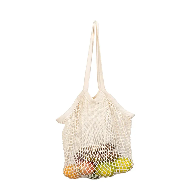 Custom Design Eco Friendly Organic Washable Reusable Cotton Mesh shopping Bag