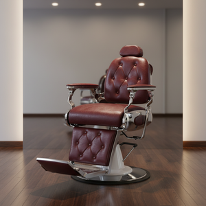 Chaise de salon de coiffure en cuir synthétique de luxe au design moderne avec repose-pieds, accoudoirs, rotation à 360 degrés TS-3534A - Product Image 4