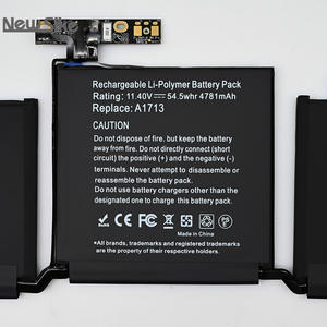 100% Compatible 54.5Wh 4781mAh A1713 batería para portátil para <span class=keywords><strong>Macbook</strong></span> <span class=keywords><strong>Pro</strong></span> Retina 13 pulgadas <span class=keywords><strong>A1708</strong></span> año 2016 <span class=keywords><strong>2017</strong></span> batería de repuesto - Product Image 2
