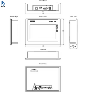 6AV6648-0DE11-3AX0 SIMATIC HMI Smart 1000 IE V4 Pantalla HMI PLC con Operación Táctil, Panel Interactivo Inteligente TFT de 10 Pulgadas - Product Image 5