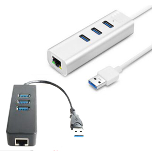 USB 3.0 Ethernet USB Để RJ45 Lan Adapter Card Mạng 3 Cổng USB 3.0 <span class=keywords><strong>Hub</strong></span> Cho Windows 7/8/10/Vista/XP Mac OS PC - Product Image 1