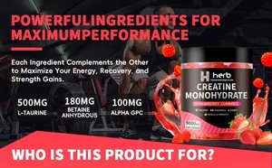 Creatina Monohidrato 5000mg, Marca Privada OEM/ODM, Suplementos Alimenticios para Adultos, Gomitas de Creatina Pura para el Control de la Energía - Product Image 5