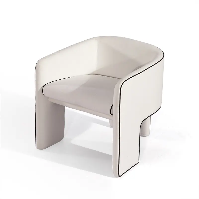 كراسي OKF عالية الجودة ذات تصميم بسيط وتصميم إيطالي كراسي متمددة على الأذرع بيضاء أنيقة لغرفة المعيشة كراسي أريكة مفردة