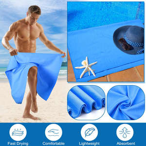 Asciugamano in Pelle Scamosciata per Nuoto, Asciugamano Sportivo per Subacquei, Nuotatori, Triathlon e Altri Sport Acquatici - Product Image 1