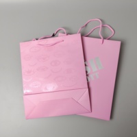 Özel baskı Logo sadık mavi alışveriş çantası ambalaj giysileri hediyeler Tote karton kağıt torba ile şerit kolu