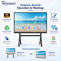 Сенсорный экран INGSCREEN 4K UHD с нулевым параллаксом, беспроводным дублированием экрана и функцией блокировки сенсорного ввода для безопасной совместной работы в корпоративных условиях